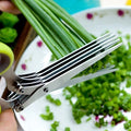 (🔥 Hot Sale-50% Off 🔥) 5 Blade Kitchen Salad Scissors